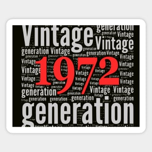 Vintage generation 1972 Numero 50 Regalo de cumpleaños Magnet